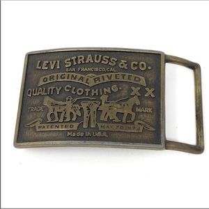 Levis Strauss Vintage Brass Buckle LEVIS